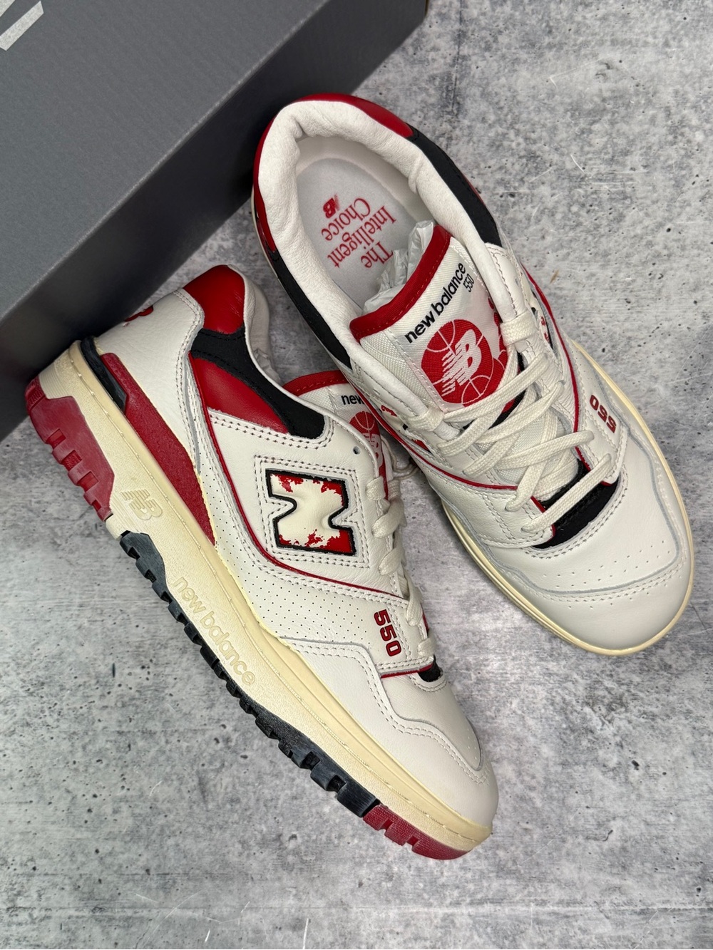 New Balance 550 "Vintage White Red" Sneakers 7.5/9